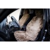 Накидки на переднее сиденье автомобиля из овечьей шерсти, коричневые (капуччино)-1