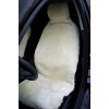 Накидки на переднее сиденье автомобиля из овечьей шерсти, белые -0