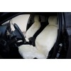 Накидки на переднее сиденье автомобиля из овечьей шерсти, белые -2