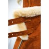 Куртка лётная "Олово" современная из натуральной овчины, рыжая-2