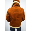 Куртка лётная "Олово" современная из натуральной овчины, рыжая-6