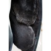 Куртка лётная "Олово" современная из натуральной овчины, черная-2