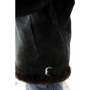 Куртка лётная "Олово" современная из натуральной овчины, черная-3