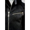 Куртка лётная "Олово" современная из натуральной овчины, черная-8