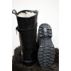 Меховые черные сапоги "Лесник" из натуральной кожи КРС, ручной работы, внутри обшиты овчиной-2